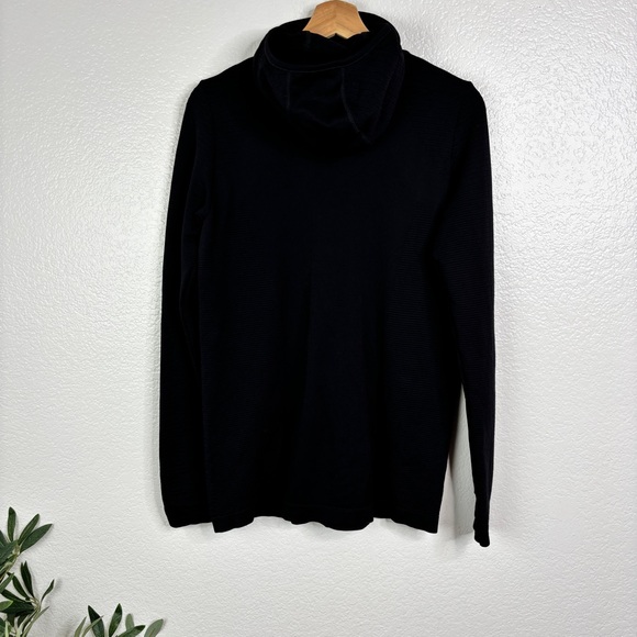 ATHLETA Black Flurry Baclava Seamless Hoodie Size L - Picture 5 of 8